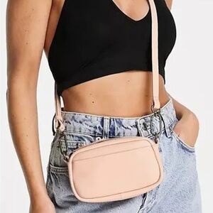 Madewell Mini Leather Carabiner Crossbody Bag in Muted Shell